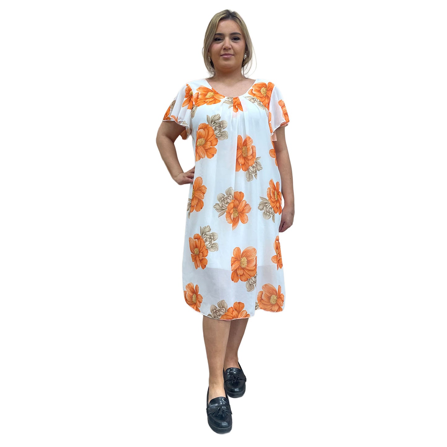 Bloemenjurk - oranje