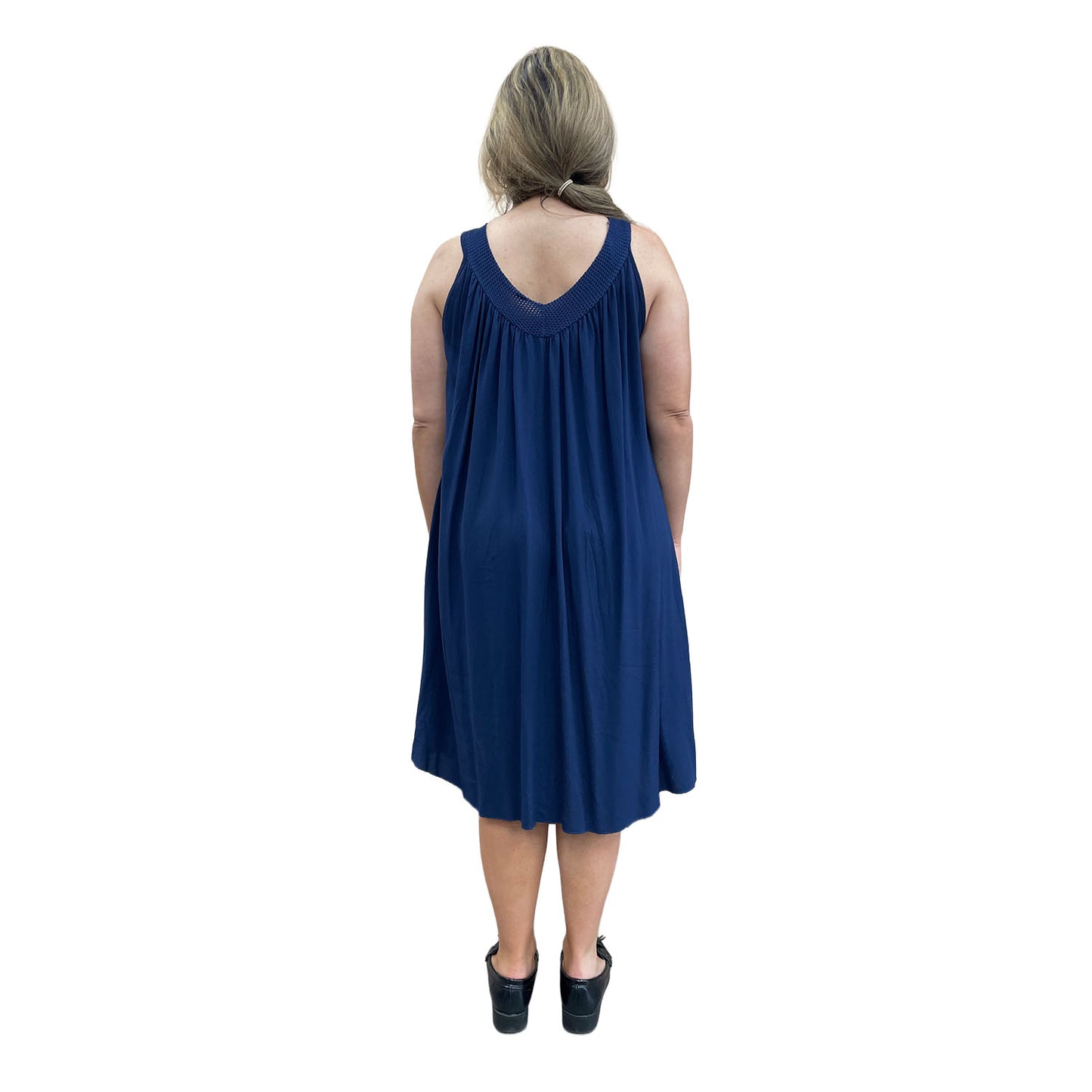 Viscose jurk - donkerblauw