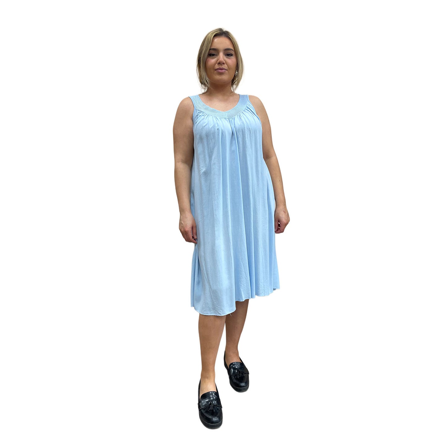 Viscose jurk - lichtblauw