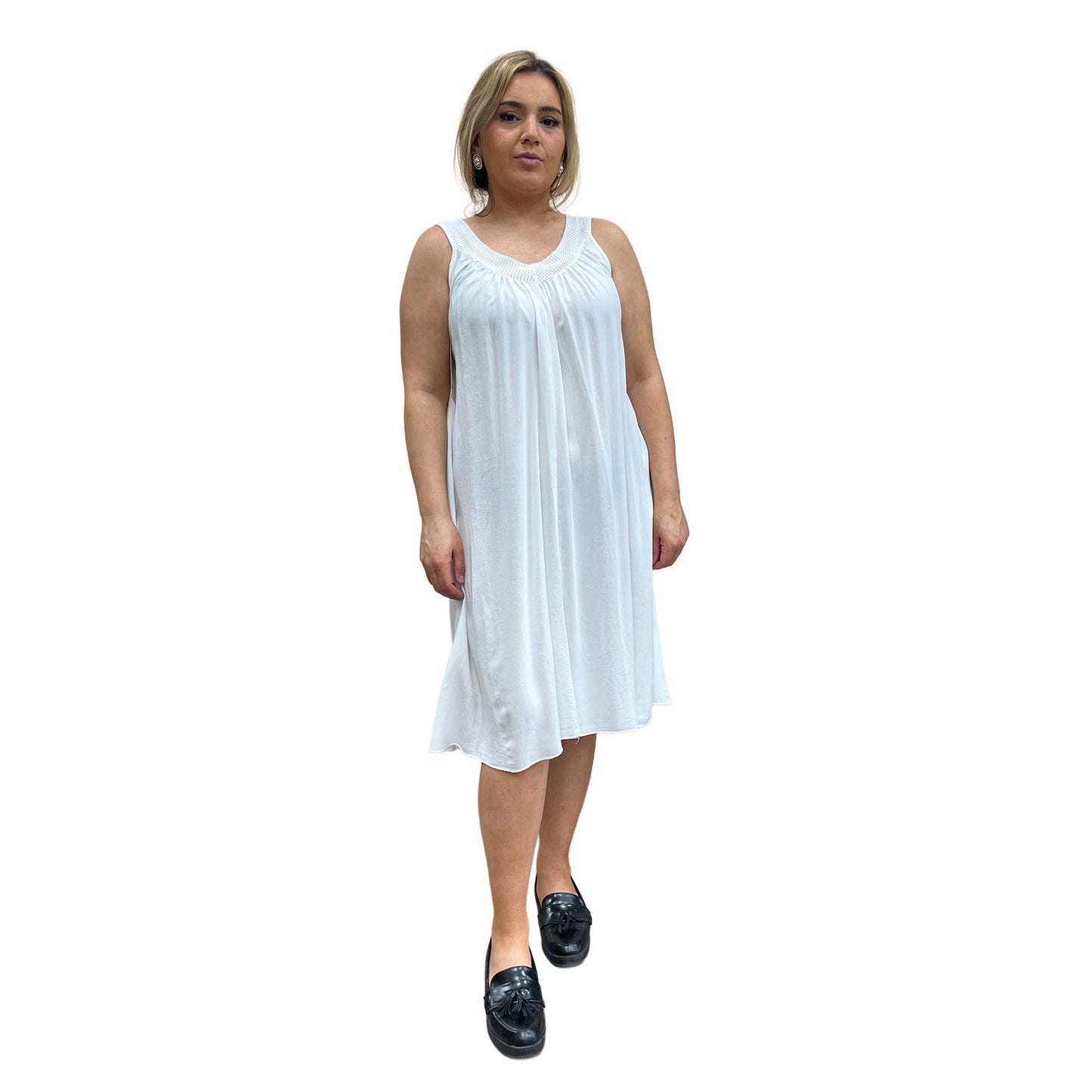 Viscose jurk - wit