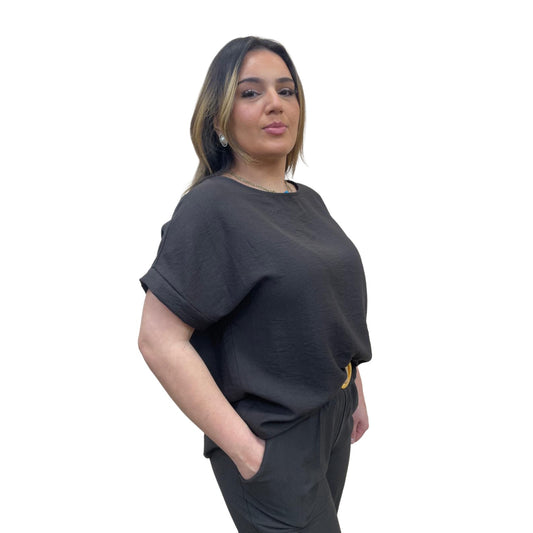 Coco set bestaande top en broek - chocolade