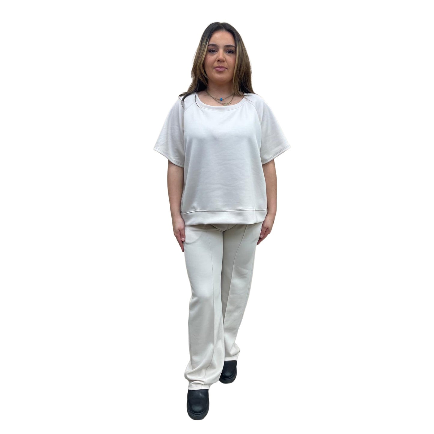 Odi tweedelig set met korte mouwen - licht beige