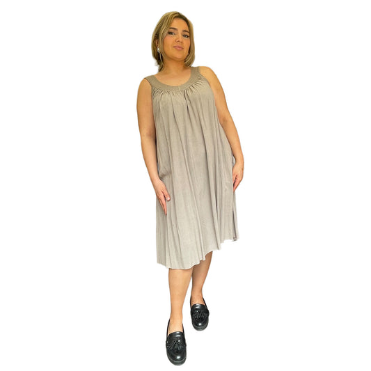Viscose jurk - beige
