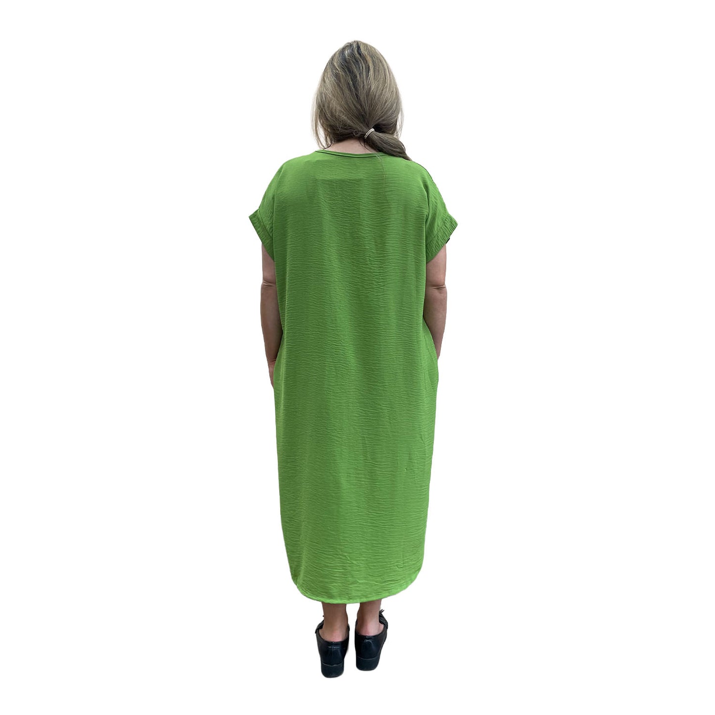 V-hals jurk - groen