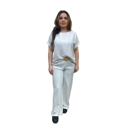 Coco set bestaande top en broek - ivoor