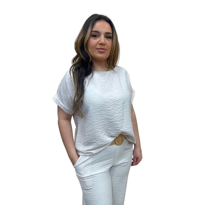 Coco set bestaande top en broek - ivoor