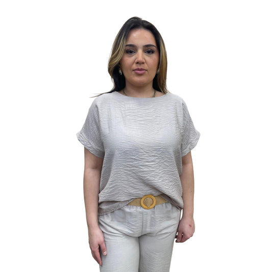 Coco top - licht grijs