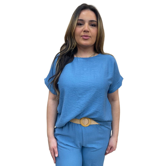Coco top - licht blauw