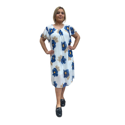 Bloemenjurk - blauw