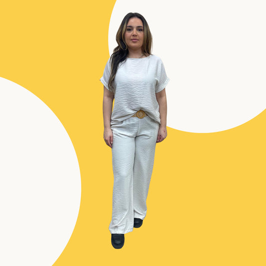 Coco set bestaande top en broek - ivoor
